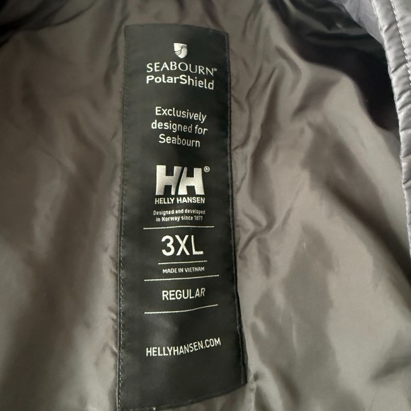 Helly Hansen for Seabourn PolarShield Puffer Winter Insulator Jacket Gray - 3XL - Picture 5 of 11